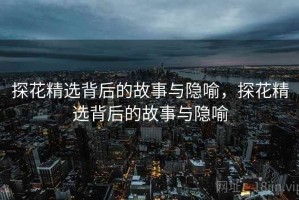 探花精选背后的故事与隐喻，探花精选背后的故事与隐喻