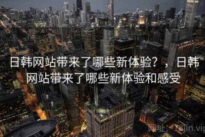 日韩网站带来了哪些新体验？，日韩网站带来了哪些新体验和感受