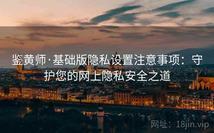 鉴黄师·基础版隐私设置注意事项:守护您的网上隐私安全之道 鉴黄师·基础版隐私设置注意事项:守护您的网上隐私安全之道