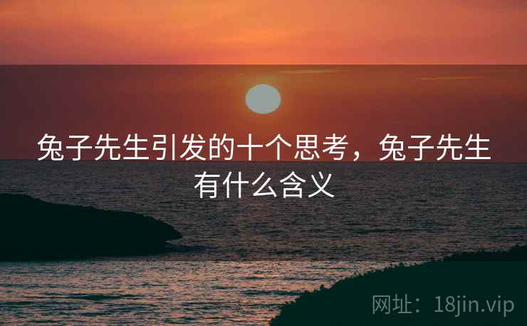 兔子先生引发的十个思考，兔子先生有什么含义